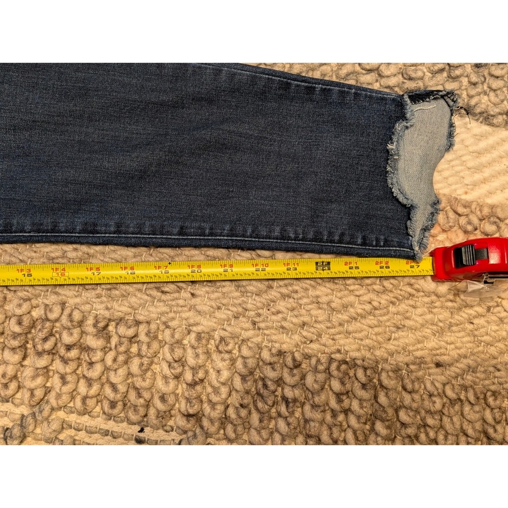 Democracy Ab Technology Skinny Jeans Dark Wash Raw Tulip Hem Size 8 - Picture 9 of 10